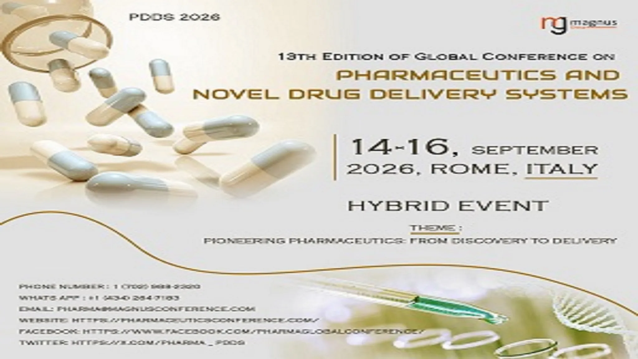 13th Edition of Global Conference on Pharmaceutics and Novel Drug Delivery Systems